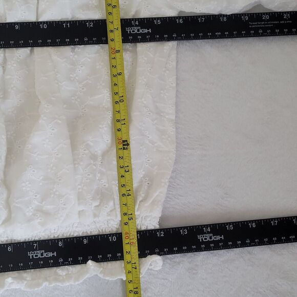 Cottagecore Countrycore Boho Fairy Hippie Flutter Sleeve Eyelet Ethereal Smocked - Picture 8 of 8